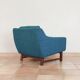 Norwegian living room set in blue fabric, vintage scandinavian 1960s