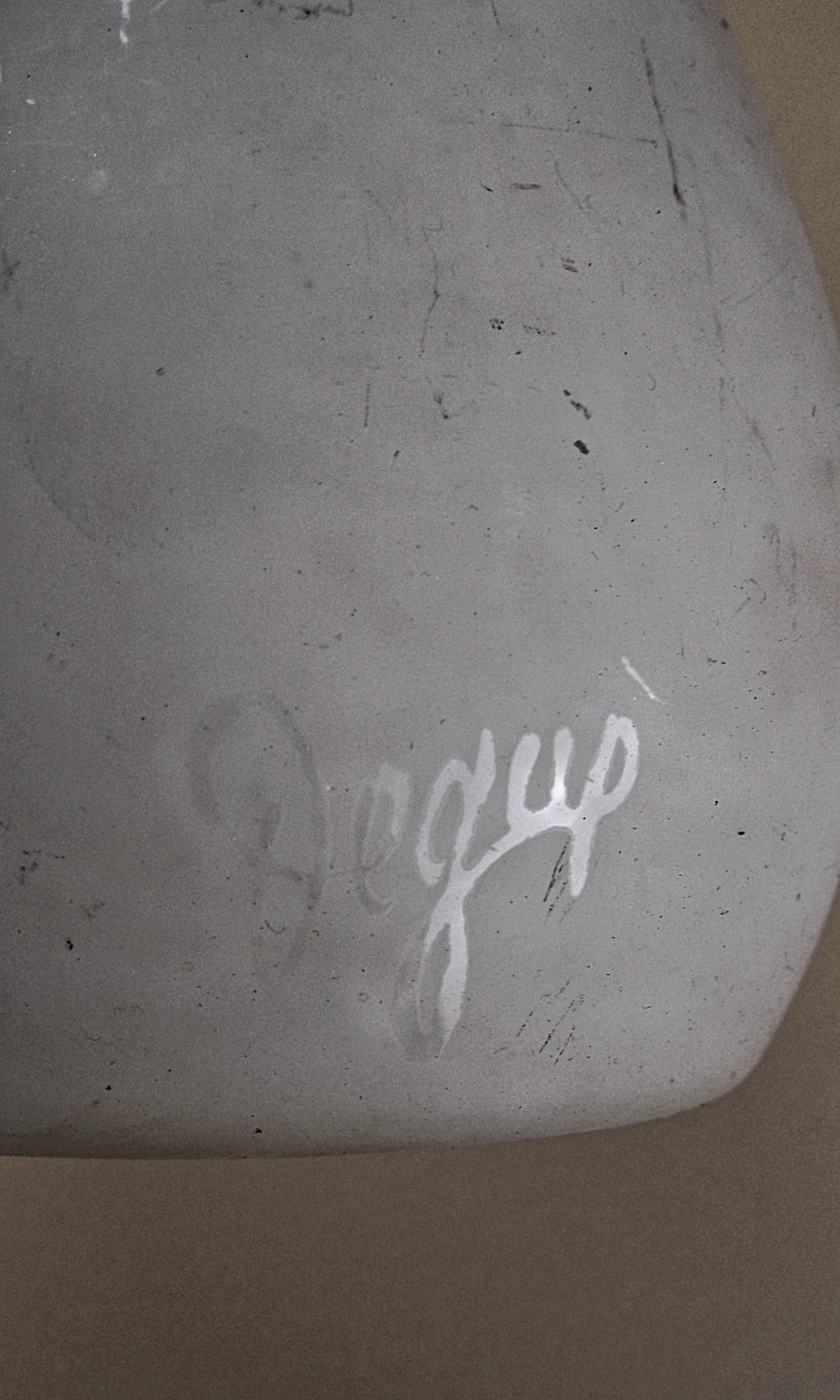 Art deco glass lamp by degue