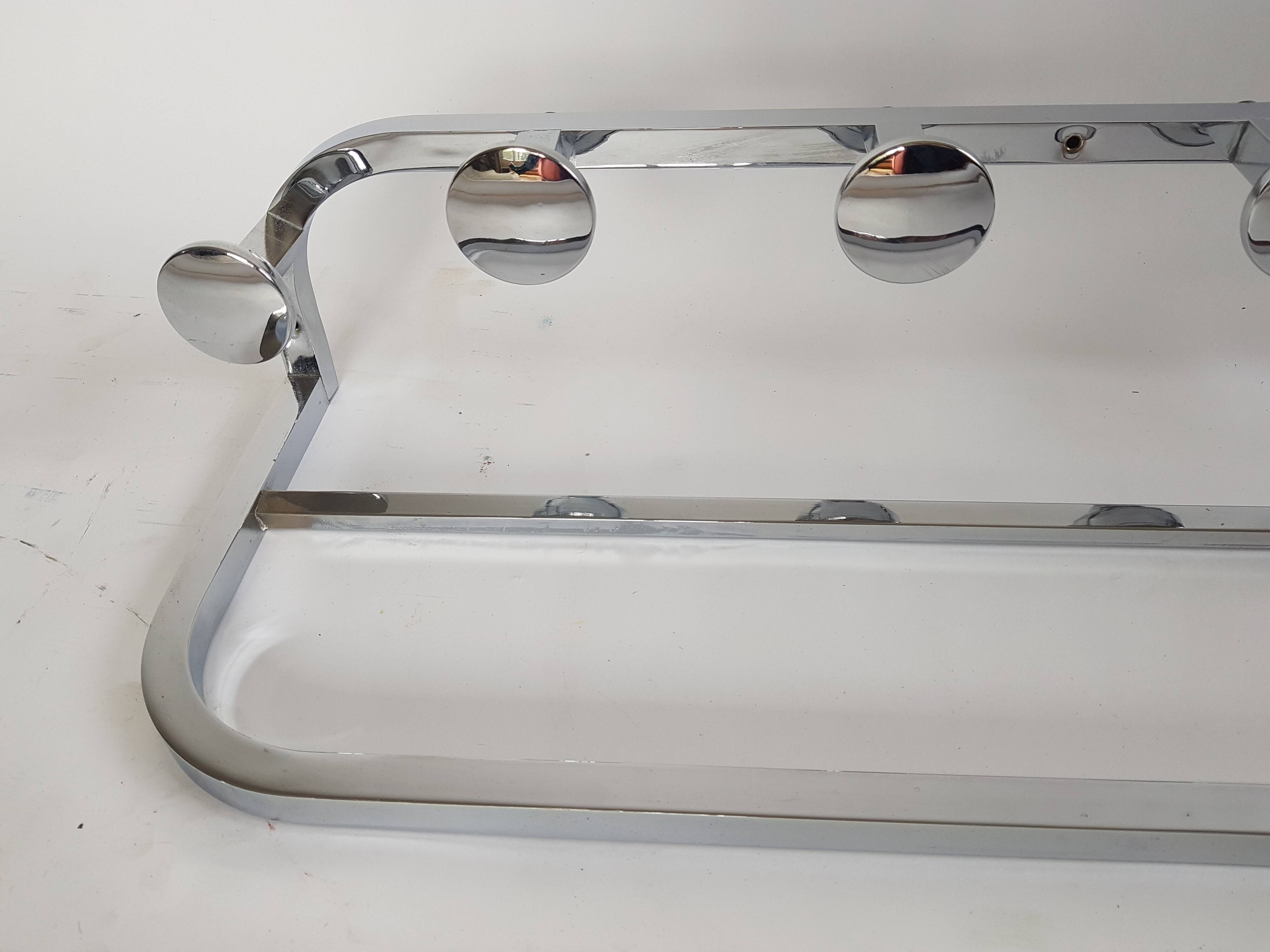 Chrome coat rack