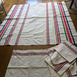 Bayadère tablecloth and 4 towels