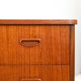 Vintage teak dresser with four drawers