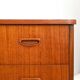 Vintage teak dresser with four drawers