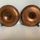 Pair of old copper candlesticks, rat of the cellar.