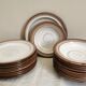 Niderviller Fonteneige service 10 flat plates 10 soup plates