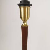 Teak and brass table lamp, mid-century, Sweden 1950s