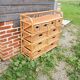 Ancienne Commode en Rotin / Osier Clair 10 Tiroirs
