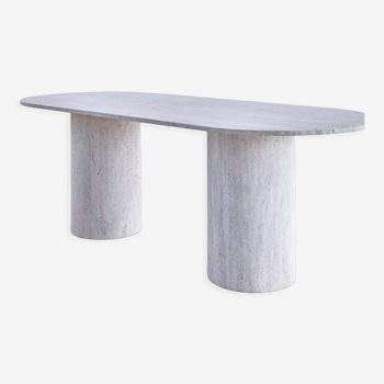 Olya lizea dining table - 150x90 - natural travertine