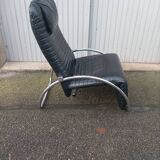 Vintage black leather armchair