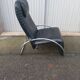 Vintage black leather armchair