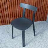 2 All Plastic Chair APC gray chairs by Jasper Morrison for Vitra,
