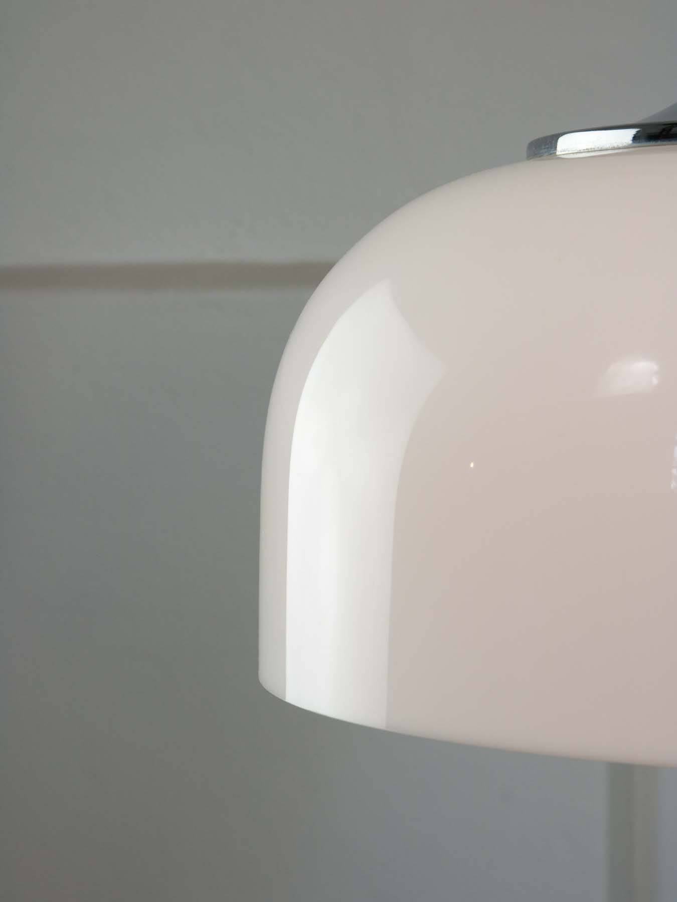 Large Space Age Pendant in White from Guzzini, 1970s