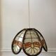 Suspension in mother-of-pearl and bamboo / rattan 70s