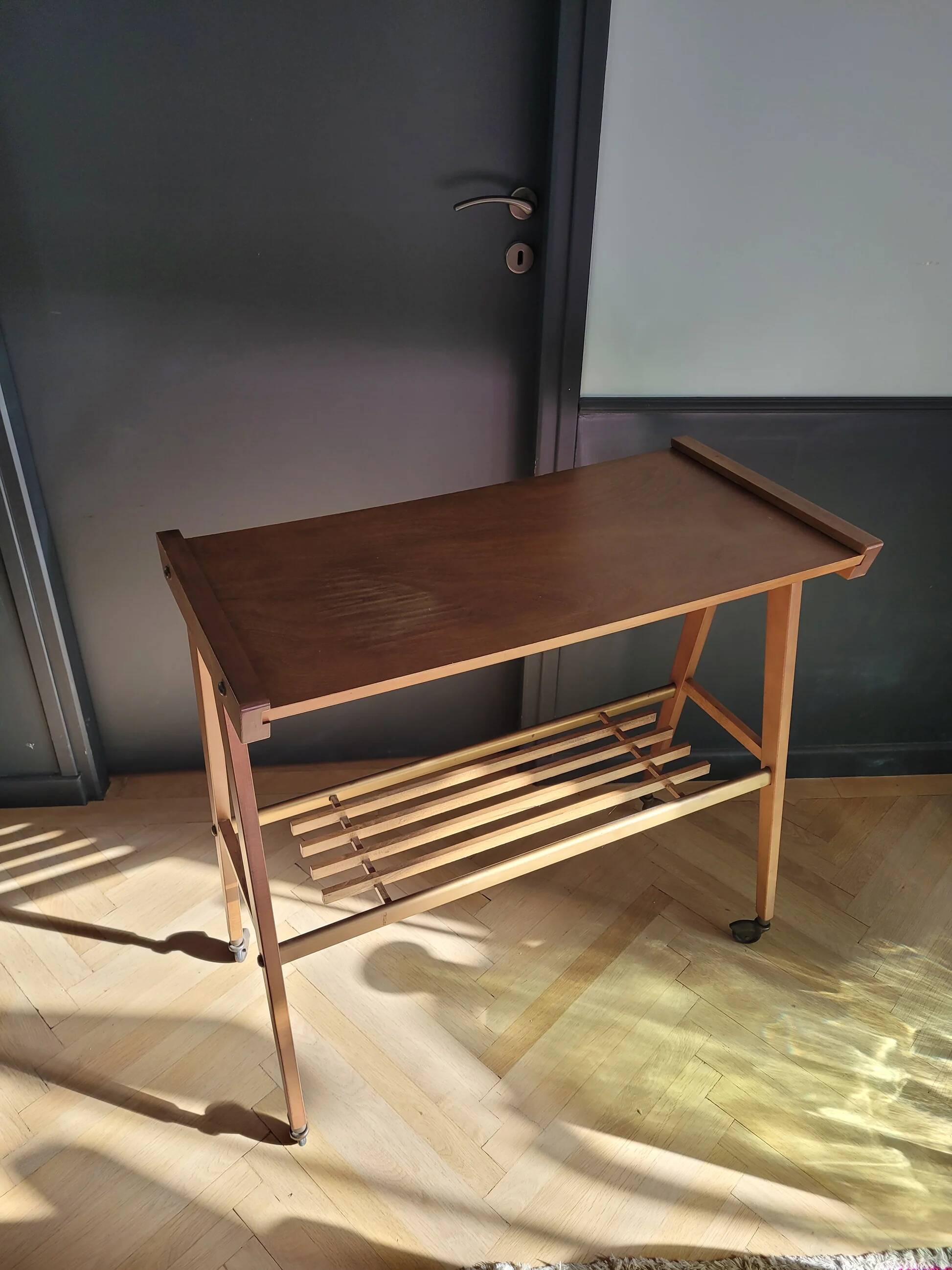 Ciatti wooden trolley on wheels