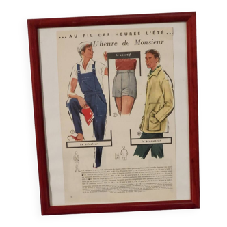 Vintage men's fashion illustration