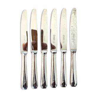 Christofle America 6 entremet, cheese, and dessert knives, 19.5 cm, superb