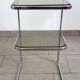 70s chrome and smoked glass side table