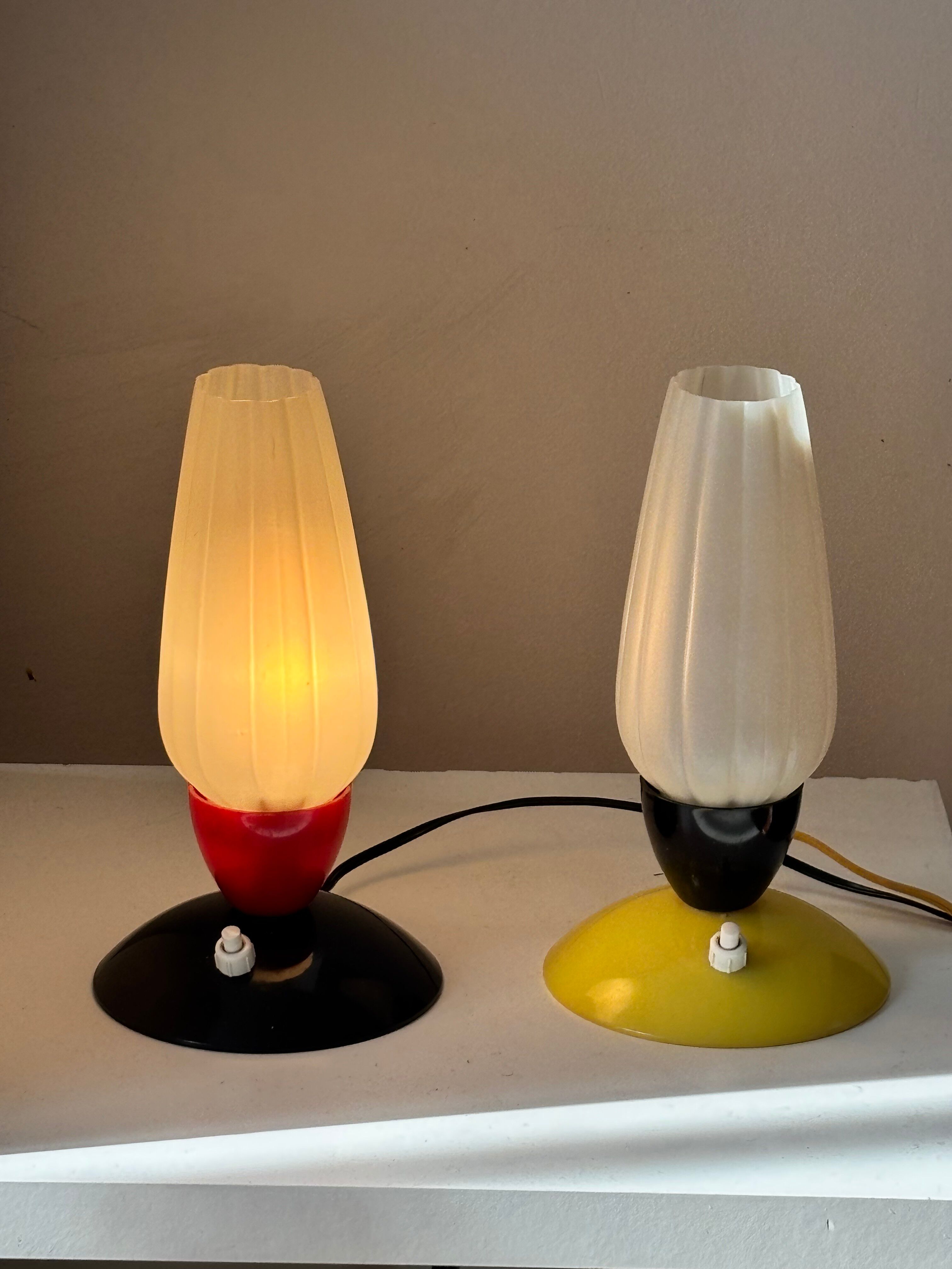 Paire de lampes de chevet 1960
