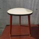 Ancient Tabouret Formica Feet Compas Tripodes Wood - Vintage Brass Bout