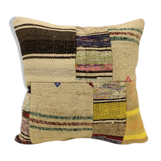 45x45 cm kilim cushion,vintage cushion cover pechwork