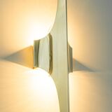 Brass and glass wall sconces by Doria, Germany, 1970s