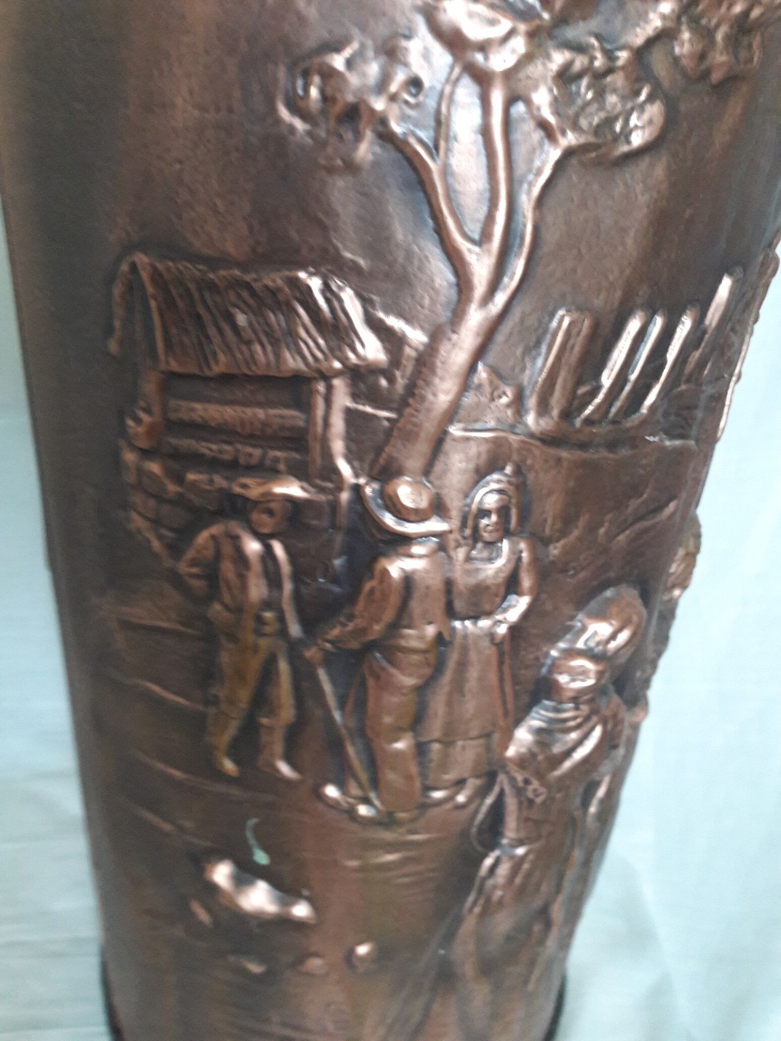 Copper umbrella holder