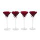 Set of ruby glasses, Danish design, 1970s, manufactured in Denmark