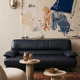Leather sofa Nicoletti Salotti Italy Circa 1980