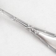 Christofle Rubans model Bell service fish cutlery set, silver-plated, 2 pieces.