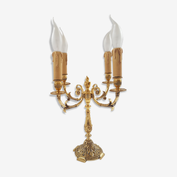 Louis XV style gilded bronze chandelier lamp