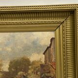 Oil on panel François-Edouard Bournichon Basse-Goulaine late 19th century
