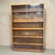 Vitrine/armoire de rangement vintage en bois et verre