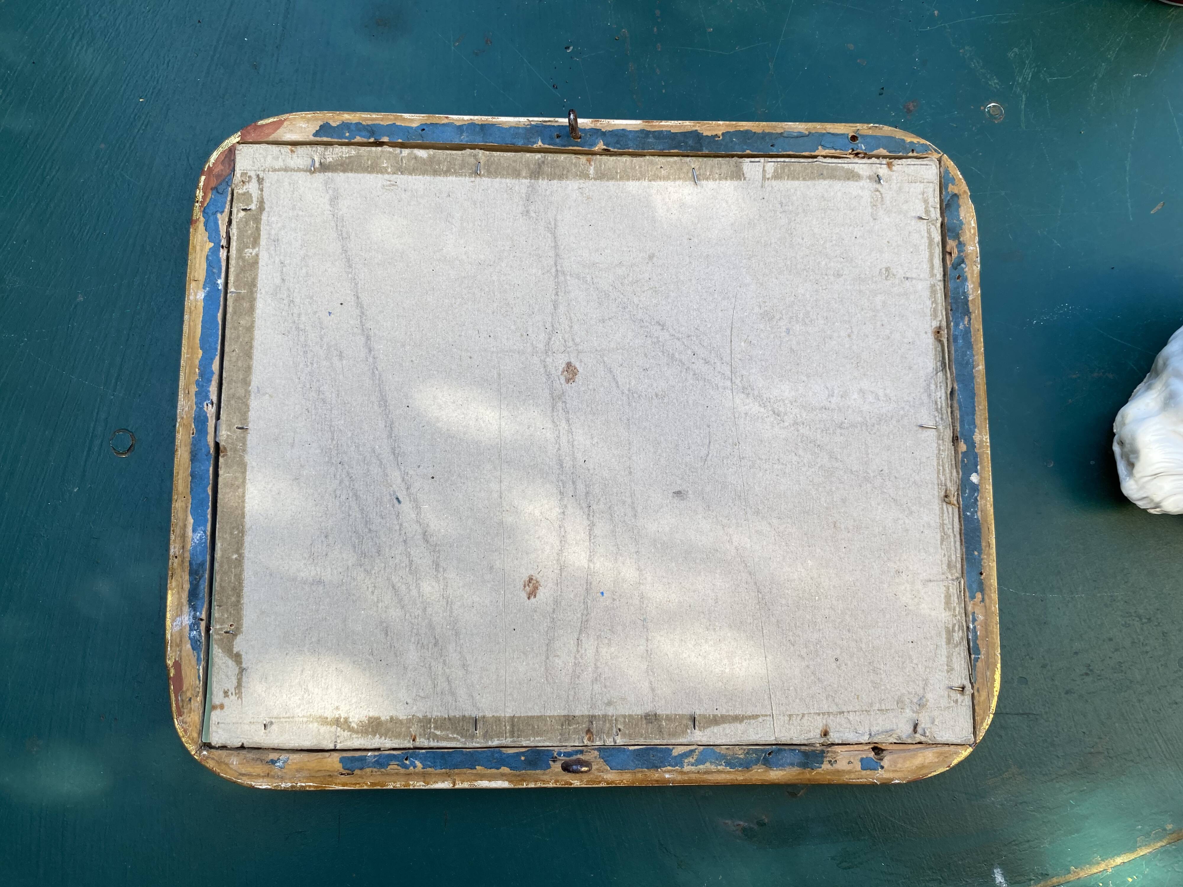 Louis-Philippe mirror gilded with gold leaf