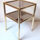 Brass and glass end table from the 70s