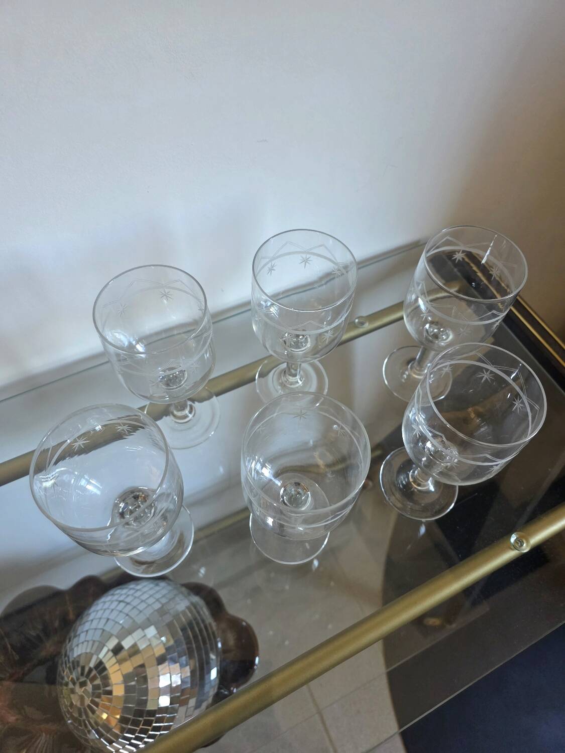 Engraved vintage glasses