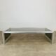 Aluminum and smoked glass coffee table, 1970s