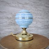 Old table lamp Clichy glass globe