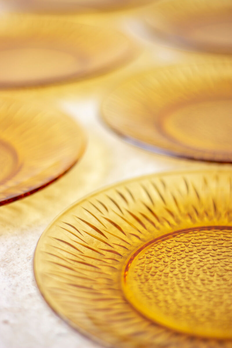 6 assiettes à dessert modèle soleil, Vereco France