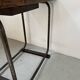 Bureau design en tube et plateau bois XX siècle