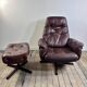 Leather armchair and ottoman by GÖTE MÖBLER Sweden 1960