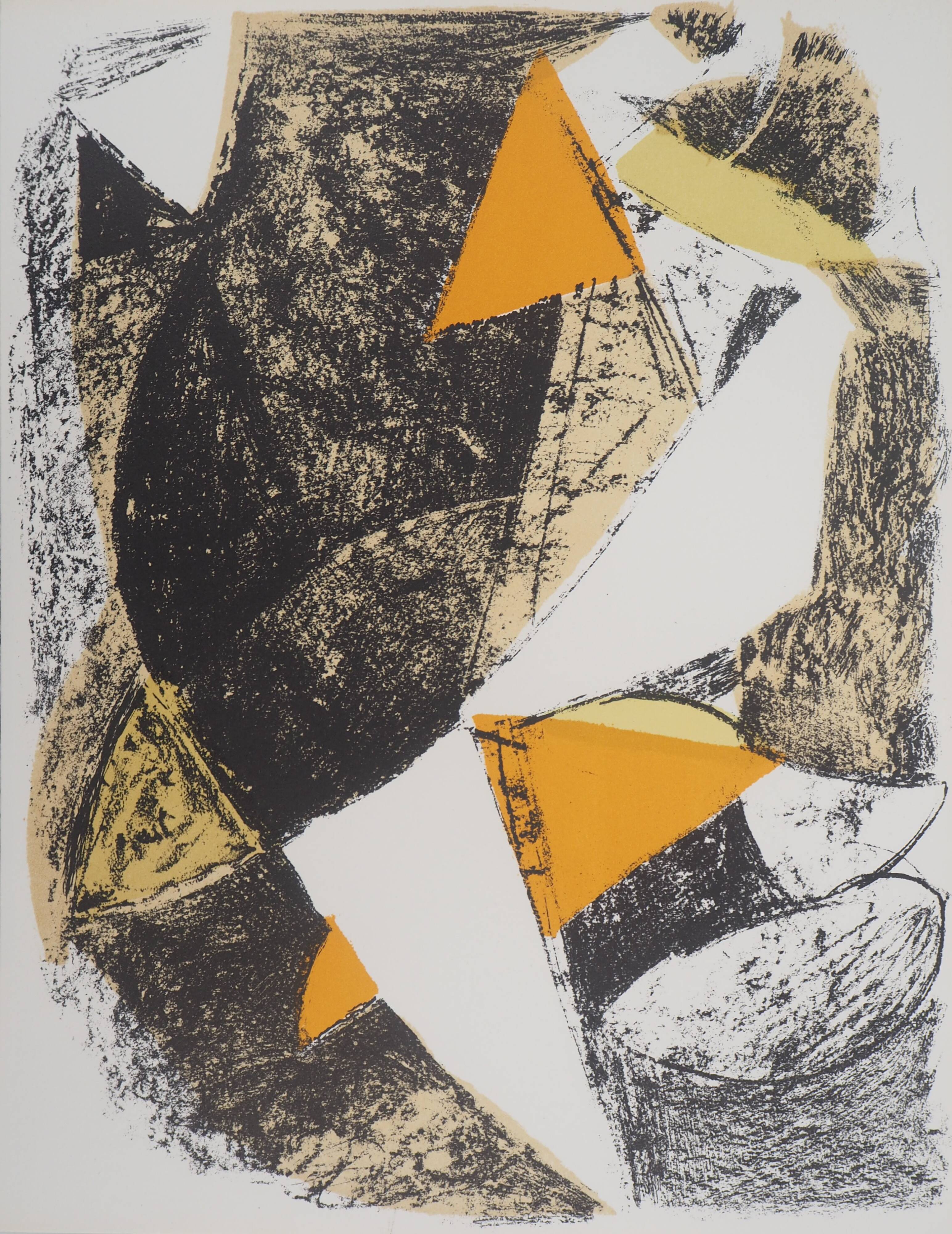 Marino marini: horse and rider - original lithograph