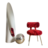Pelfran chair in red moumoute