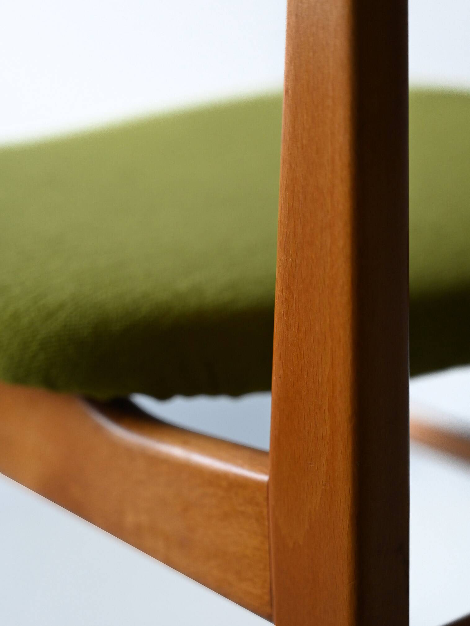 Danish teak wood chair reupholstered