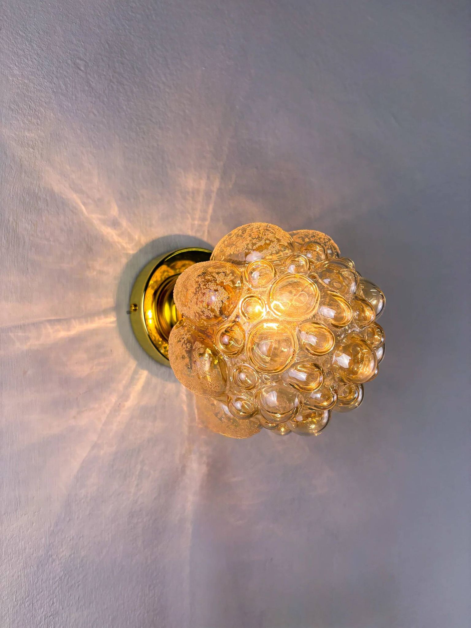 Pair of bubble glass sconces – Helena Tynell style, Germany 1970s