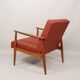 Scandinavian armchair in terracotta wool, 1970