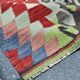 Kilim Long Wide Multicolor Geometric Stlye Vintage Kilim Rug, 199x320 Cm