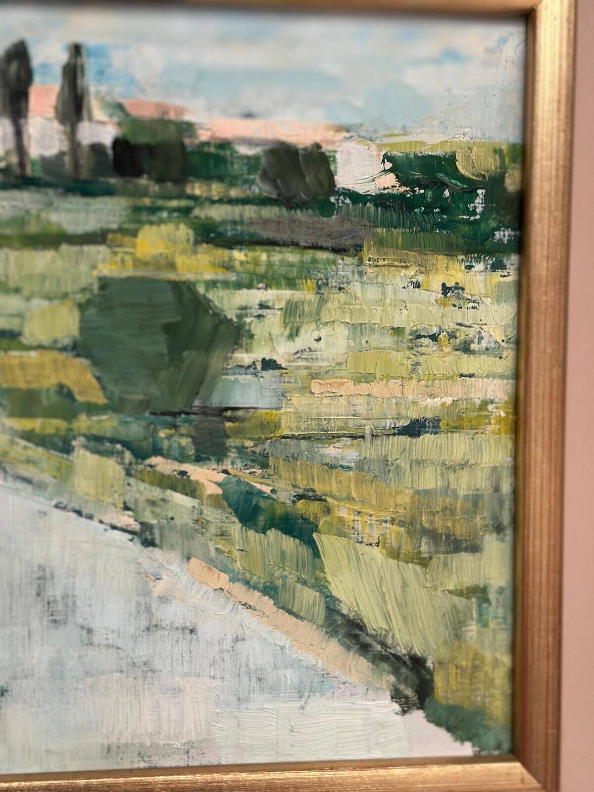 Original Swedish Oil On Panel – “Path” By Olle Larsson – Signed – Vintage & Framed – 35 × 26 Cm (13.8" × 10.2")