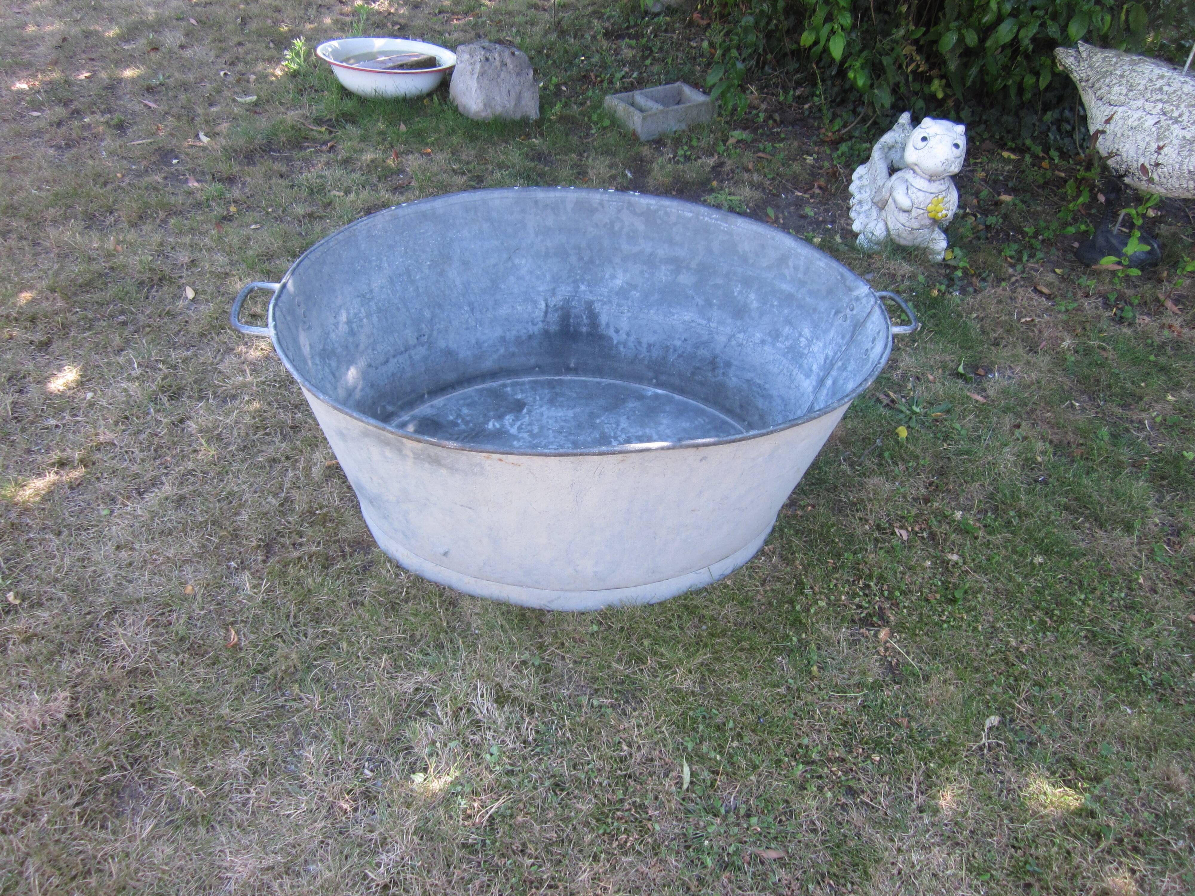 Old zinc basin