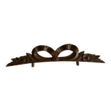 Fronton ancien ruban en bois sculpté