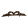 Antique carved wooden ribbon pediment