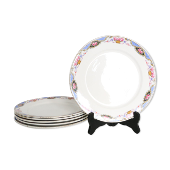 Set of 6 Digoin dessert plates